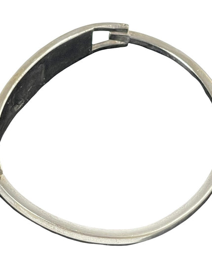 sterling silver 925 vintage flower abalone bangle 2.5” bracelet