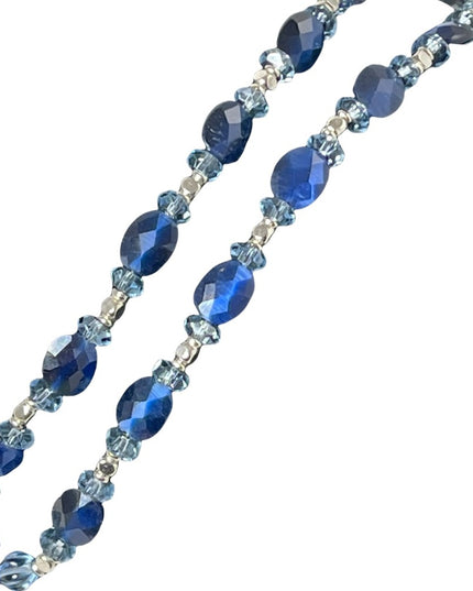 Vintage artisan Lapis Lazuli & crystal necklace