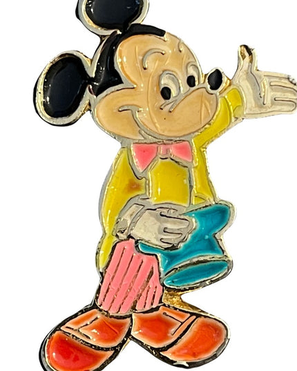 Vintage Walt Disney Mickey Mouse with top hat Brooch