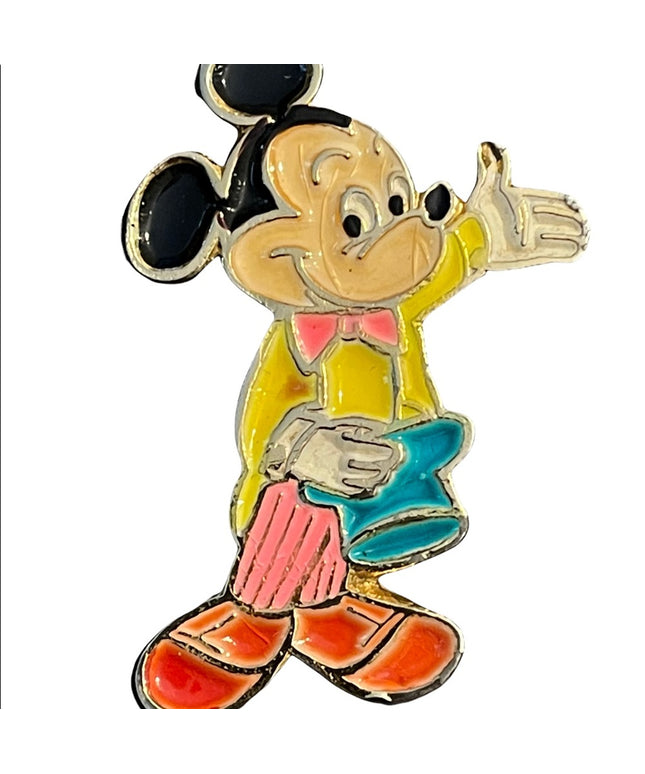 Vintage Walt Disney Mickey Mouse with top hat Brooch
