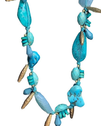40” Faux Turquois Statement necklace