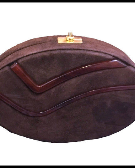 Vintage suede Mario Valentino Italy evening bag