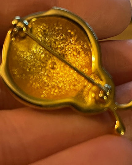 Vintage Swarovski Authentic Crystal gold Lady Bug Brooch Retired