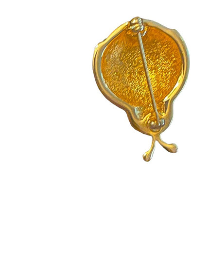 Vintage Swarovski Authentic Crystal gold Lady Bug Brooch Retired