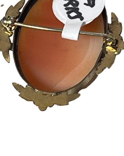 Vintage 1930s 14k Gold Filled BIRKS Shell Cameo pendant brooch