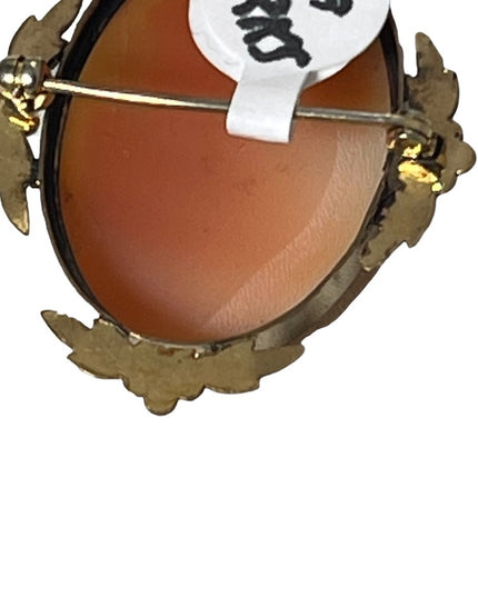 Vintage 1930s 14k Gold Filled BIRKS Shell Cameo pendant brooch