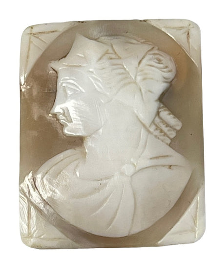 Vintage Large Shell Cameo Unset hand carved