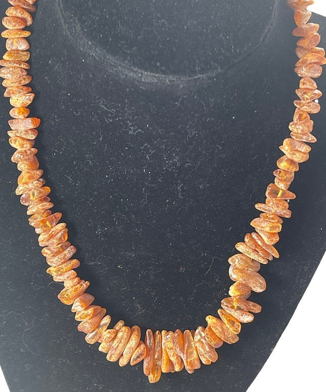 Vintage large Baltic honey amber necklace