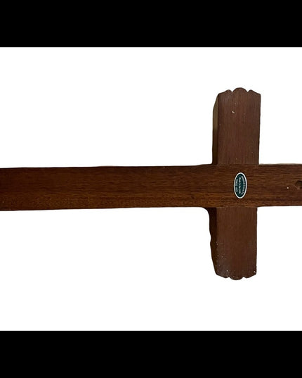 Vintage wood communion cross Jesus on Cross Mid century wood candles bottle wall