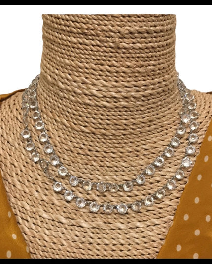 VTG Clear crystal Juliana style 2 strand necklace