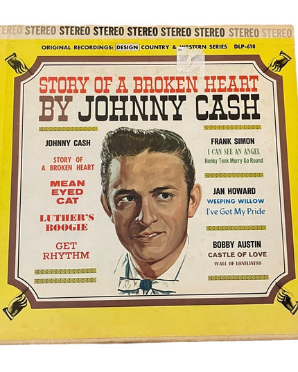 Vintage Story of a broken Heart Johnny Cash 1960s