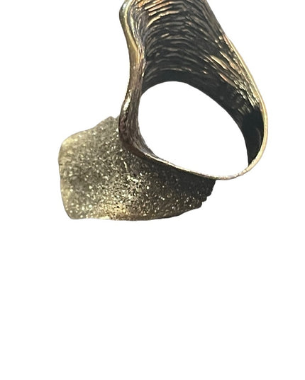 Sterling silver Charles Garnier oxidized Constellation Modernist ring brutalist