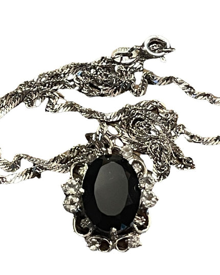 Sterling silver blue stone crystal 925 Necklace & pendant