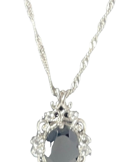 Sterling silver blue stone crystal 925 Necklace & pendant