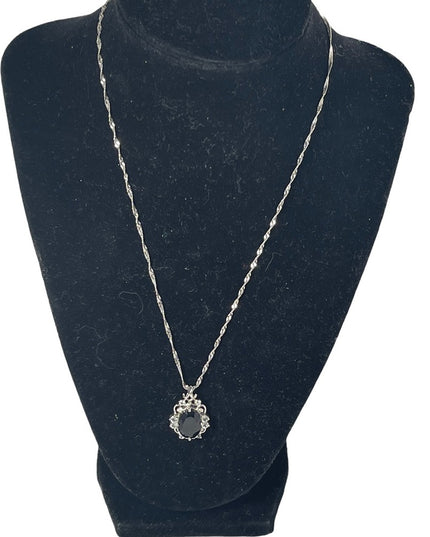Sterling silver blue stone crystal 925 Necklace & pendant