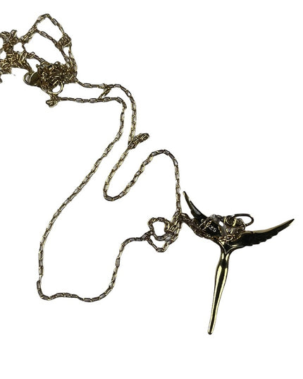 Sterling silver Ralph Lauren Gold plt Angel Pendant necklace
