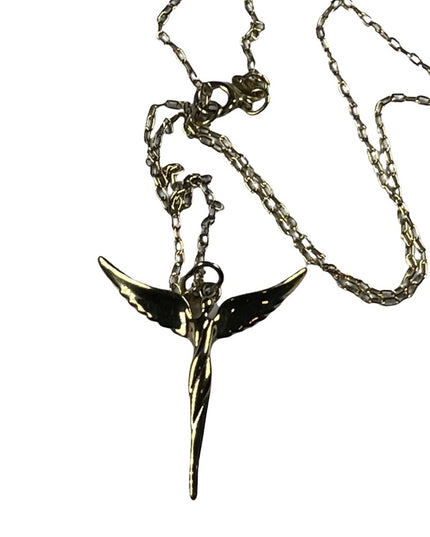 Sterling silver Ralph Lauren Gold plt Angel Pendant necklace