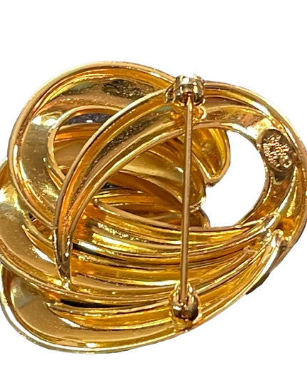 Vintage 1974 Grosse Germany Gold plated Infinity brooch LG DIOR