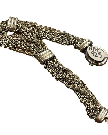 Beautiful sterling silver 925 vintage European Multi strand chunky bracelet VTG