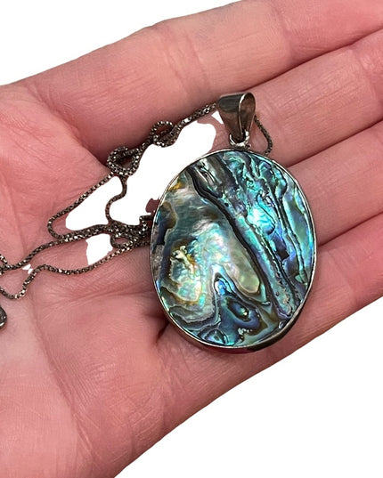 LG Sterling abalone Shell necklace