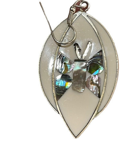 Vintage Alpaca Mexixo silver Butterfly dangle tear drop earrings