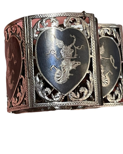 VTG sterling silver Siam Vintage Bangle bracelet