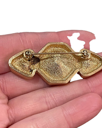 Vintage 1980s Authentic Swarovski Crystal brooch (SAL) green chunky beautiful