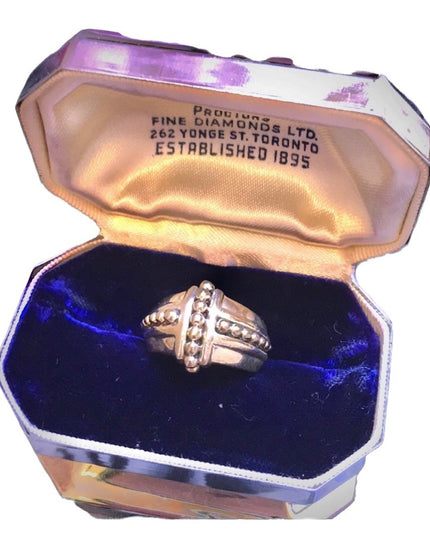 Vintage sterling 925 chunky modernist ring