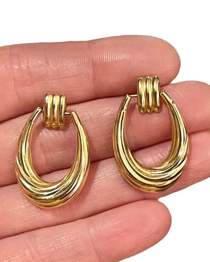 14k Gold fancy dangle earrings