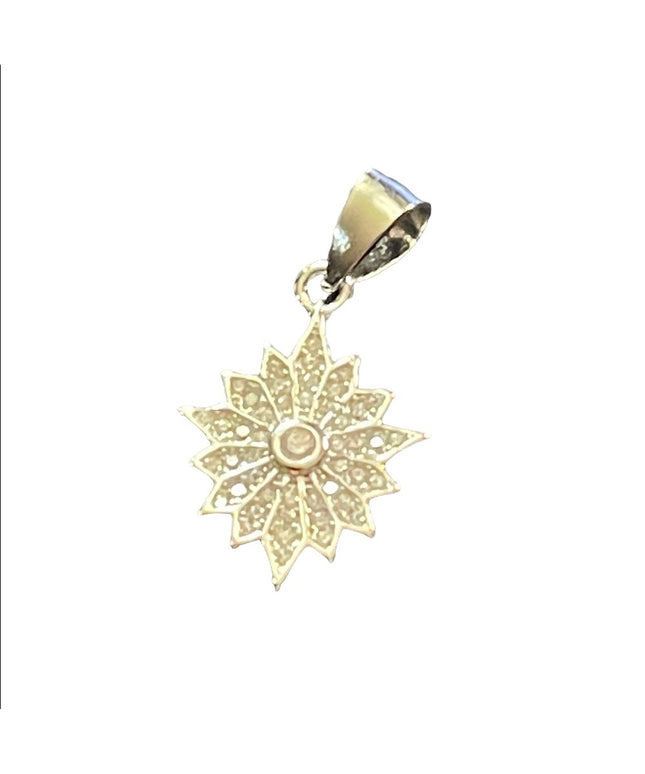 sterling silver sparkle crystal 925 Peace Star of Bethleham necklace pendant