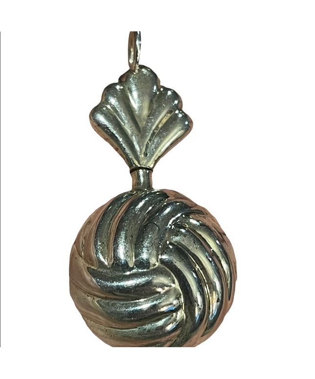 Vintage sterling silver 925 large perfume bottle blotter necklace pendant