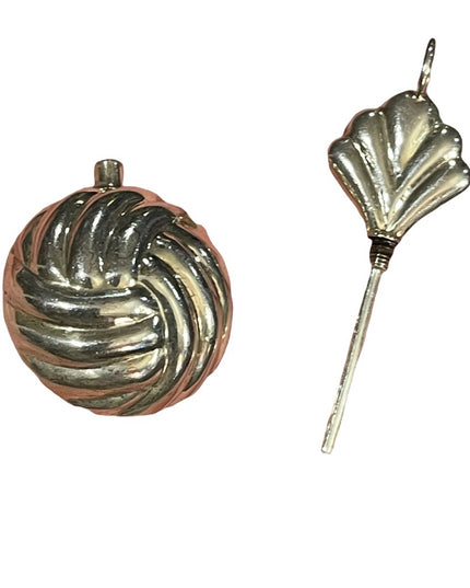 Vintage sterling silver 925 large perfume bottle blotter necklace pendant