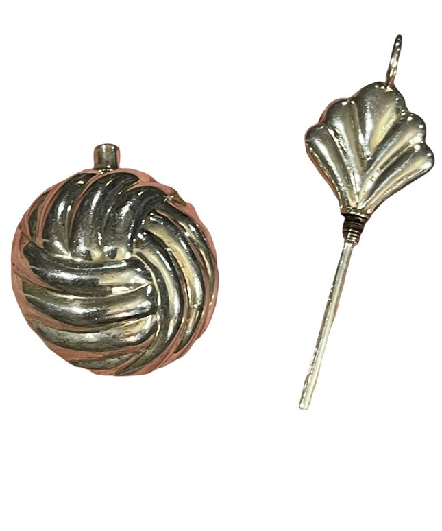 Vintage sterling silver 925 large perfume bottle blotter necklace pendant