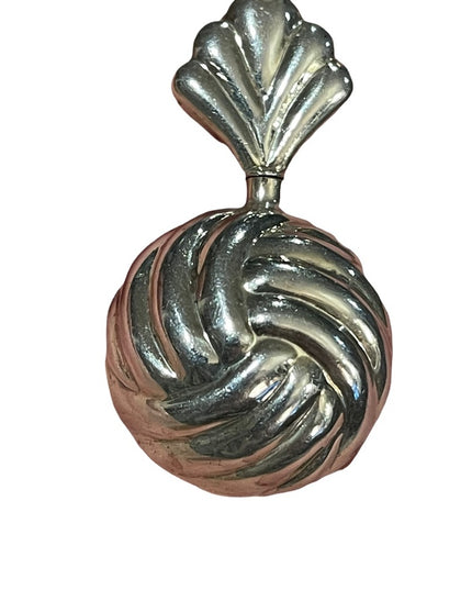 Vintage sterling silver 925 large perfume bottle blotter necklace pendant