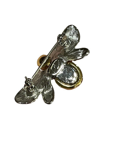 Liz Claiborne Silver gold finish bumble bee brooch