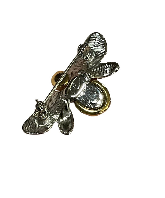 Liz Claiborne Silver gold finish bumble bee brooch