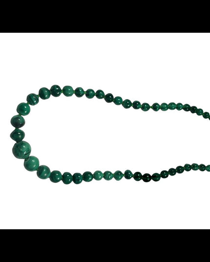 Vintage Graduated chunky heavy  Malachite Beaded necklace