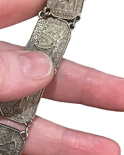 Silver finish Vancouver BC Tour vacation link bracelet vintage