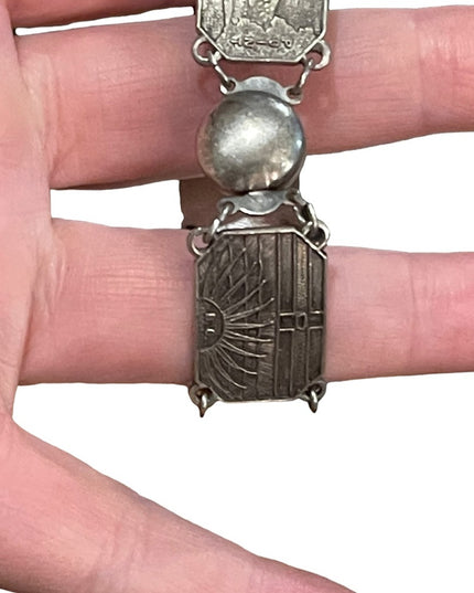 Silver finish Vancouver BC Tour vacation link bracelet vintage