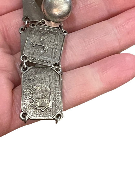 Silver finish Vancouver BC Tour vacation link bracelet vintage