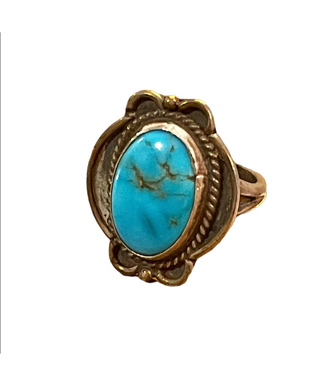 Vintage sterling silver 925  Navajo ring Turquoise
