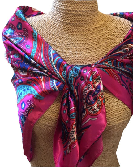 Pink Paisely Satiny scarf