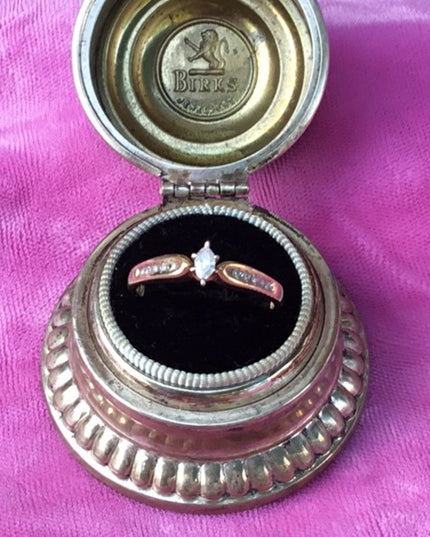 14k diamond engagement ring vintage “I Love you”
