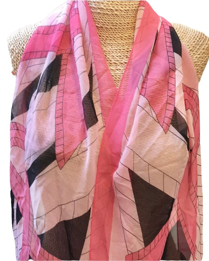 Pink Ribbon light scarf Poly Cancer awarness