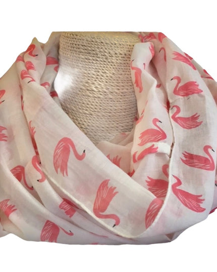 Vero Moda Flamingo cotton Infinity scarf