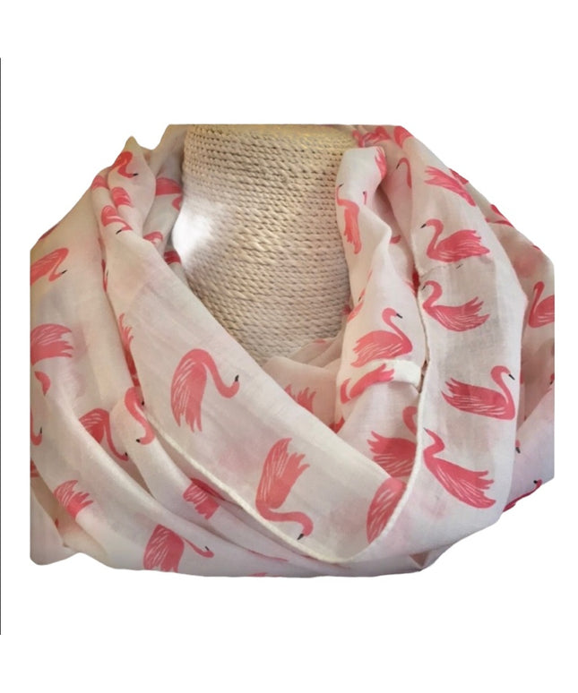 Vero Moda Flamingo cotton Infinity scarf
