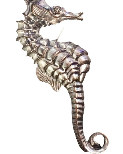 Vintage Beau Sterling Sea horse Brooch Beauty!