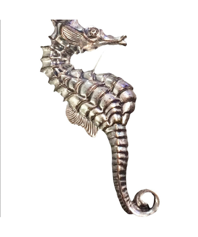 Vintage Beau Sterling Sea horse Brooch Beauty!