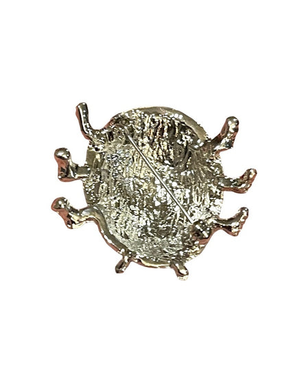 Beautiful Vintage large Lady bug brooch enamel