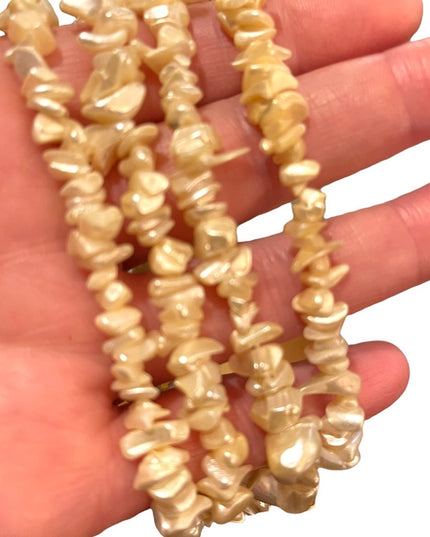 Vintage Shell Necklace 36” Chip cream MOP